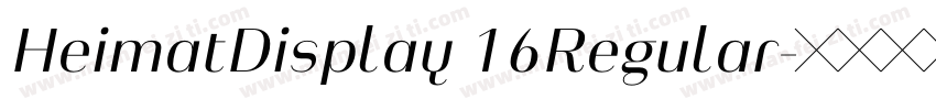 HeimatDisplay 16Regular字体转换